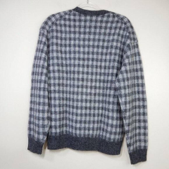 Everlane The Alpaca Crewneck Sweater Size M Heather Grey Buffalo Check NEW - Picture 5 of 8